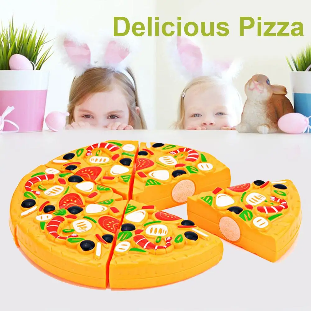 Juguete de corte de Pizza para niños, Dinette de Pizza de plástico de simulación, juguete de cocina para niños, juego de simulación de comida, cocina, juguetes para niñas P9O3