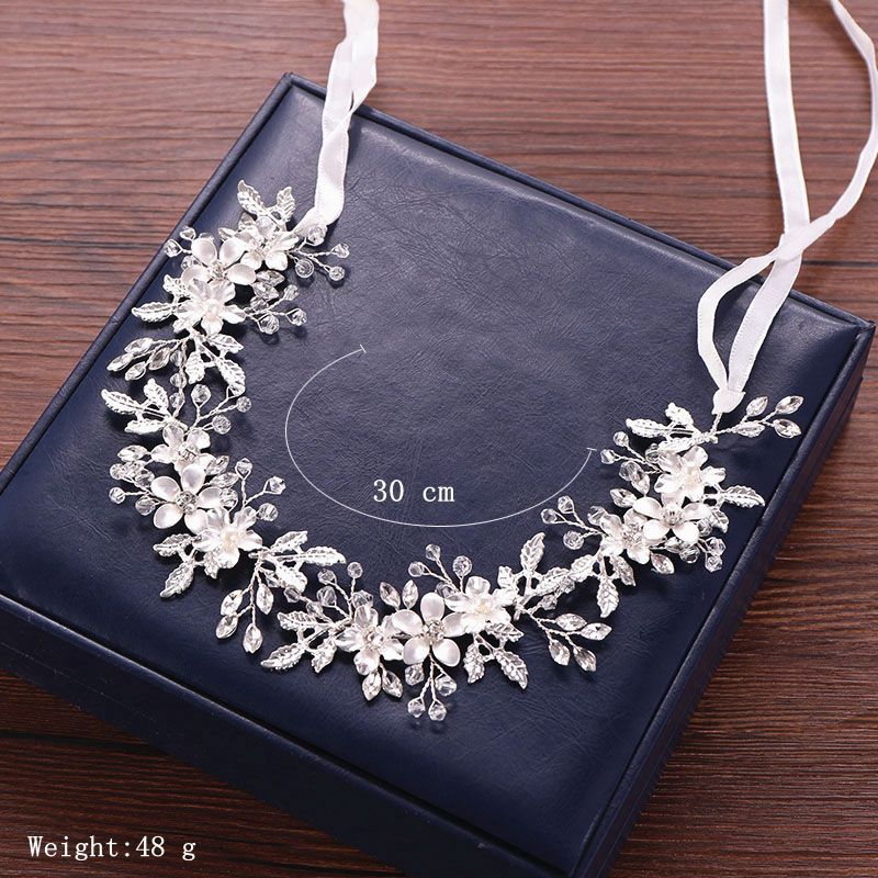 女性用クリスタルフラワーリーフヘッドバンド,ラインストーンヘッドバンド,ラグジュアリーティアラス,ペageant,prom,ブライダルウェディングアクセサリー,ジュエリーギフト