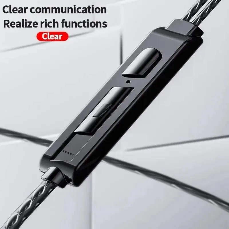 Original x2 dinâmico com fio fones de ouvido alta fidelidade graves pesados no ouvido jogos monitor esporte com cancelamento ruído fone microfone