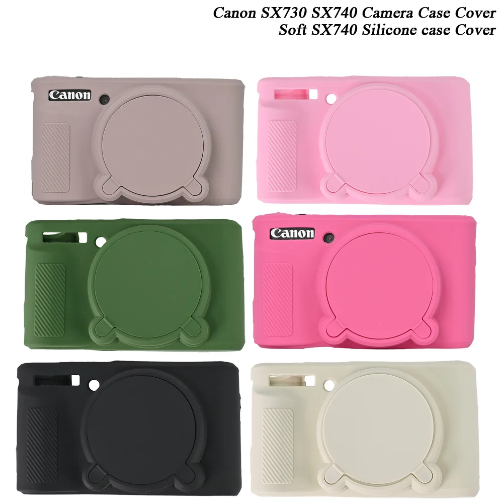 Funda de silicona suave SX740, bolsa para cámara, piel para Canon PowerShot SX730 SX740 SX740HS, funda de goma para cámara