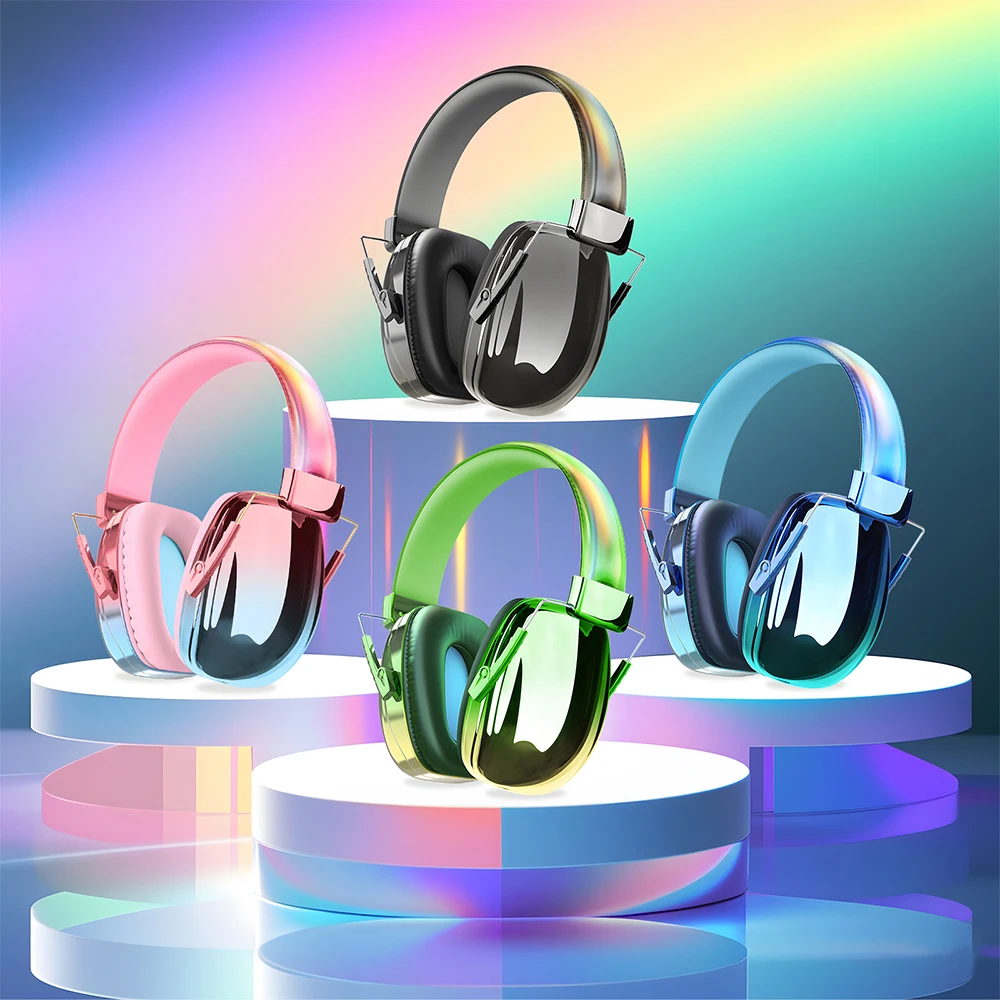 Orejeras galvanizadas a la moda, protector auditivo para niños, auriculares antiruido para autismo, protectores auditivos para niños, regalo para niños pequeños