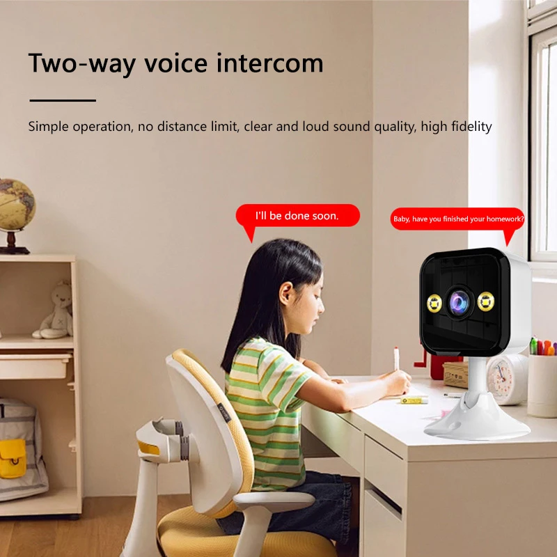 2025 nueva cámara de seguridad 2K 3MP HD Wifi cámara web inteligente para el hogar Audio bidireccional Color noche detección de movimiento cámara de vigilancia con luces