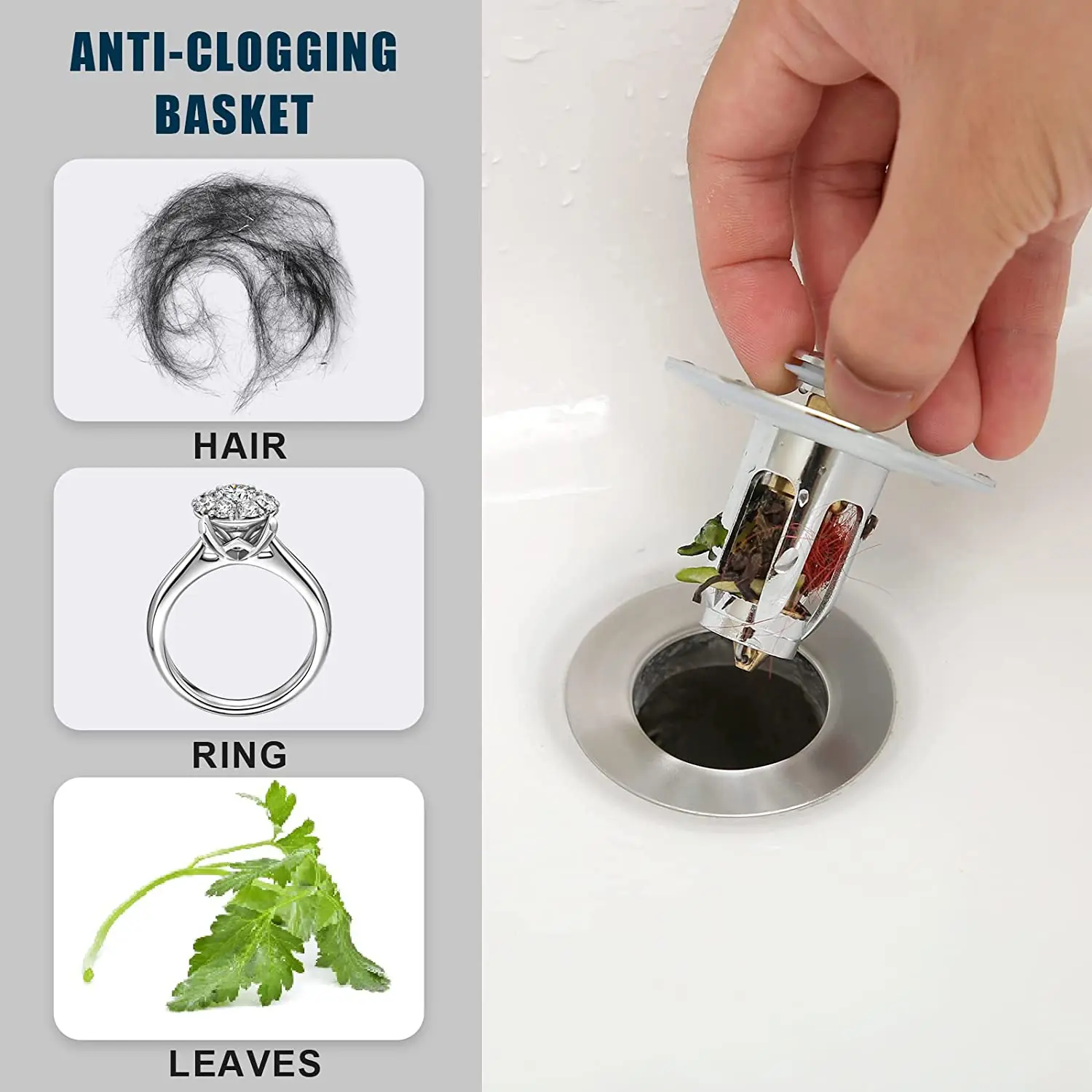 99% Universal ทองเหลือง Pop-Up BOUNCE Core อ่างล้างหน้าท่อระบายน้ํากรองผม Catcher SINK กรองอ่างอาบน้ํา Bath Plug ห้องน้ําเครื่องมือ
