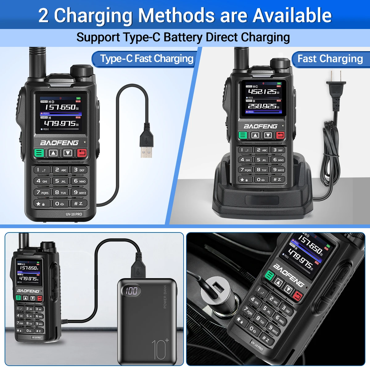 Baofeng uv18 pro max gps am fm walkie talkie de seis bandas frequência de cópia sem fio 999ch longo alcance tipo-c UV-G28 pro rádio em dois sentidos