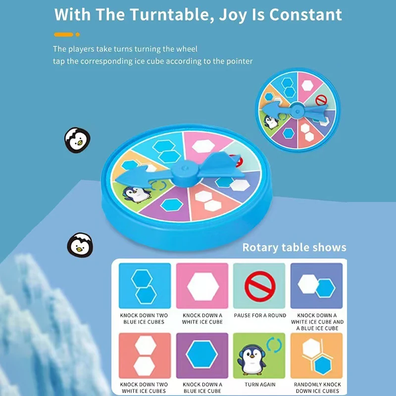 MINI ICE Breaking Penguin บันทึก Little Penguin เคาะน้ําแข็งเกมเดสก์ท็อปเด็ก Interactive การแข่งขันของเล่นเด็ก