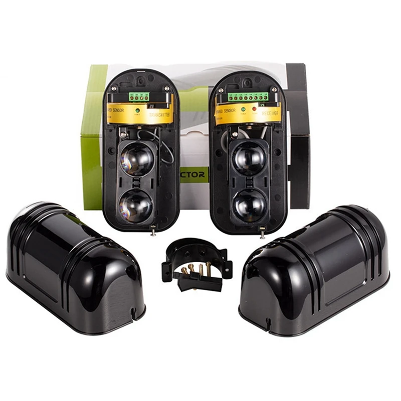 N75R-Rainproof Wireless 2 Beams Infrared Sensor Detector Alarm 100M Detect Distance For GSM Wifi Home Burglar System