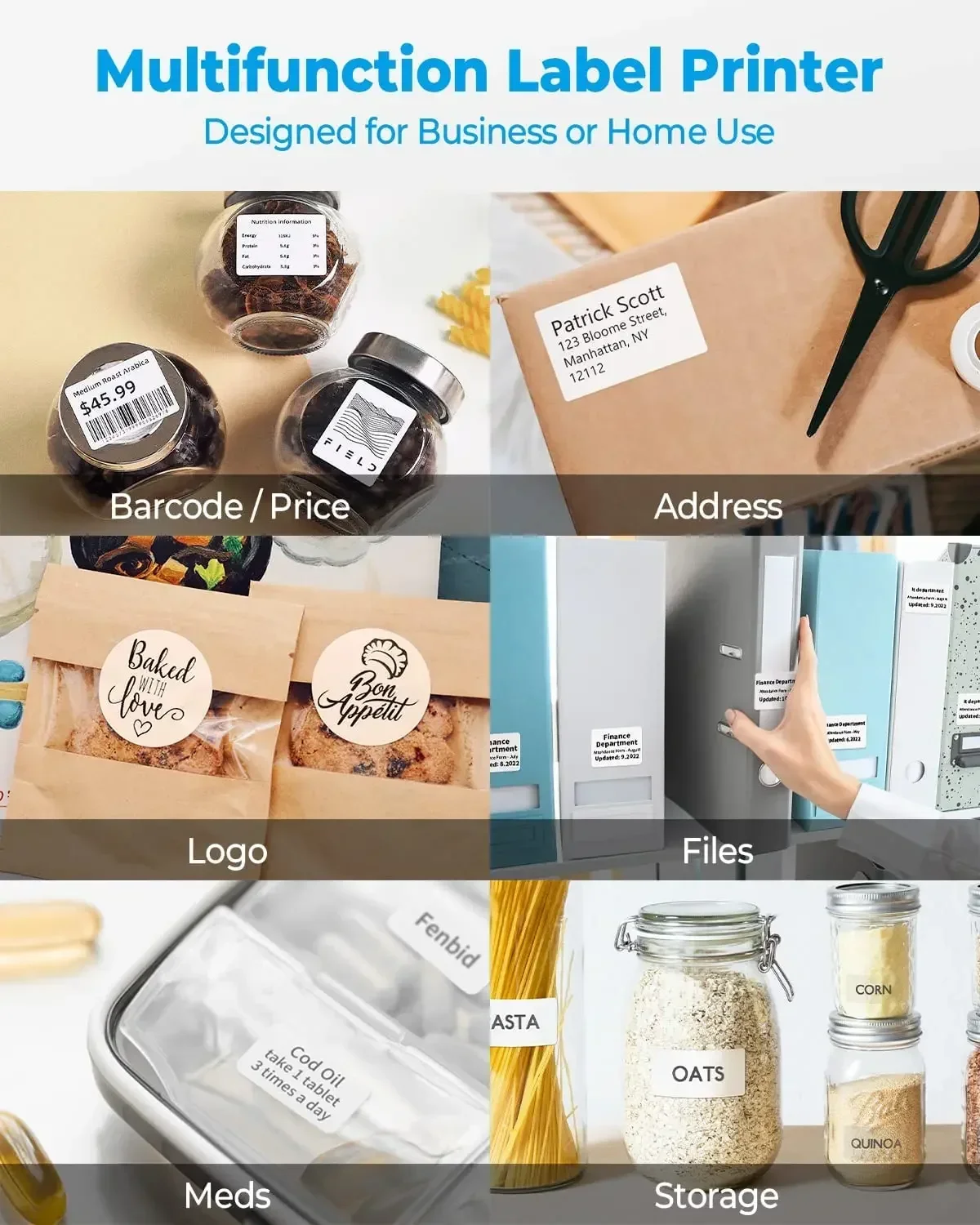 Phomemo M110 Tragbarer Mini-Drucker, Thermo-Etikettendrucker, Aufkleber, Taschenetikettiermaschine, ähnlich wie Niimbot B21 B1 50 mm