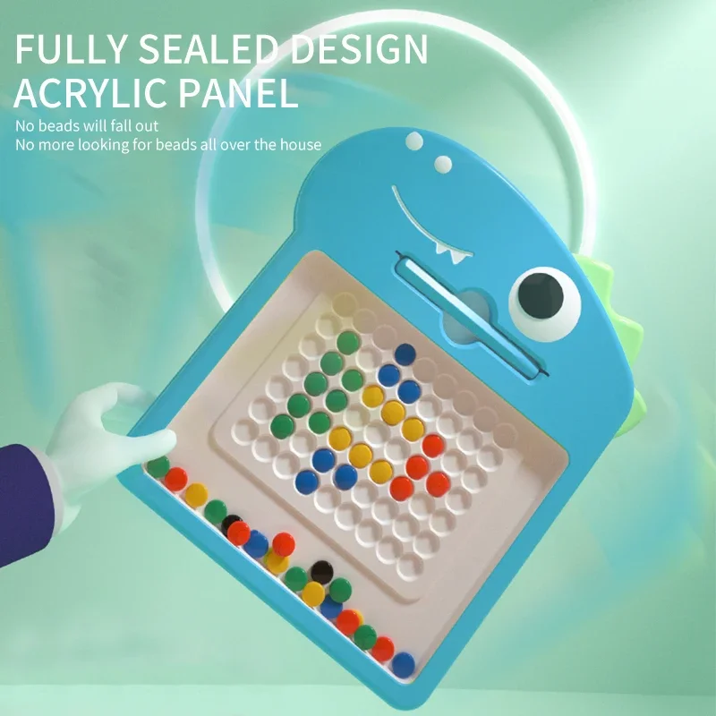 Pluma magnética para niños, tablero de dibujo, rompecabezas, imán magnético, cuentas de piedra, entrenamiento de enfoque, coordinación, ejercicio, juguete educativo