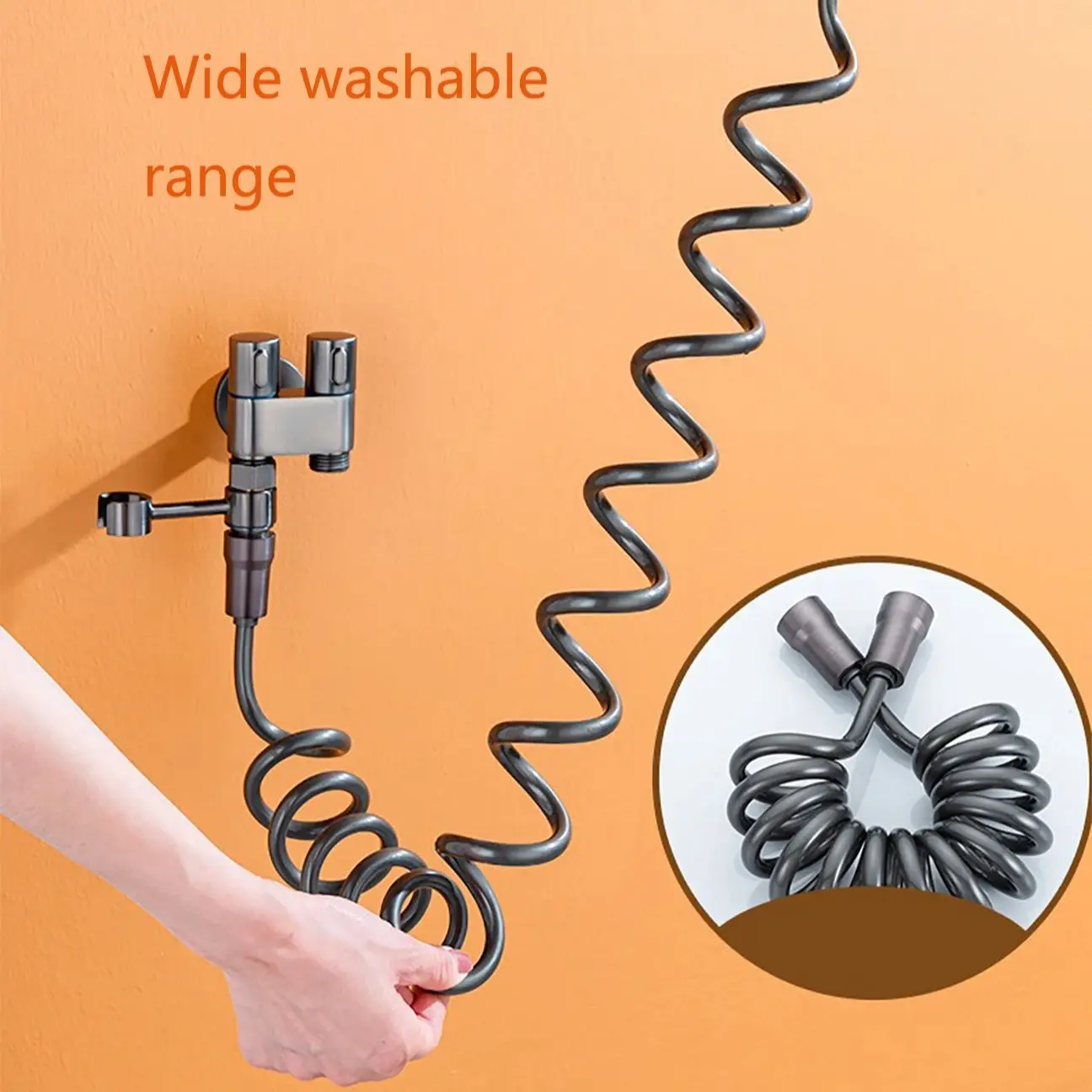 Pulverizador de bidé de mano, juego de rociador de bidé para inodoro, agua pulverizada, ducha de baño, pistola de aspersión, accesorios de válvula angular