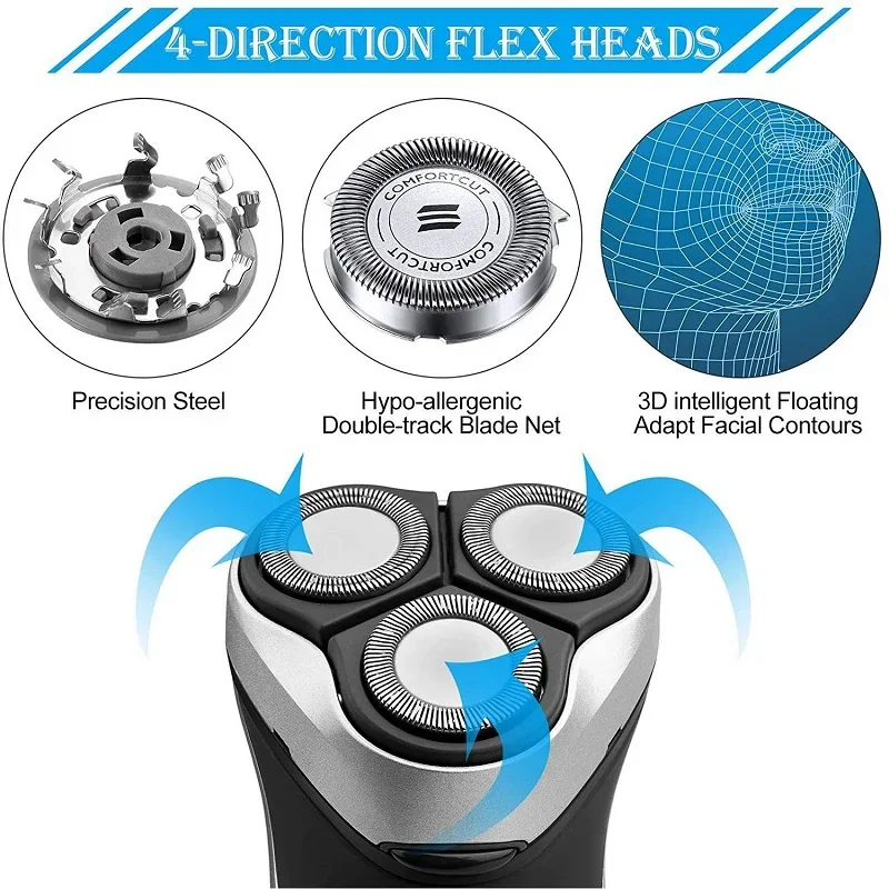 3/6 個 SH30/50/52 電気シェーバー用シェーバー交換ヘッド シリーズ 1000、2000、3000、5000 ブレードヘッド