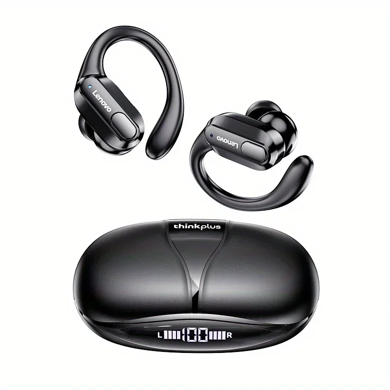 Lenovo Xt80 Bluetooth 5.3 Oortelefoon Echte Draadloze Hoofdtelefoon Met Microfoon Knop Controle Ruisonderdrukking Oorhaken Waterdichte Headset