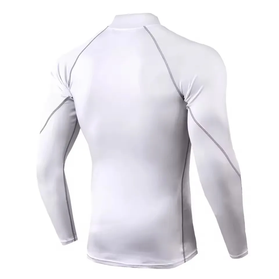 メンズコンプレッション長袖Tシャツ スポーツウェア 男性用 スキニーTシャツ 伸縮性のあるトラックジャケット ジム フィットネスTシャツ