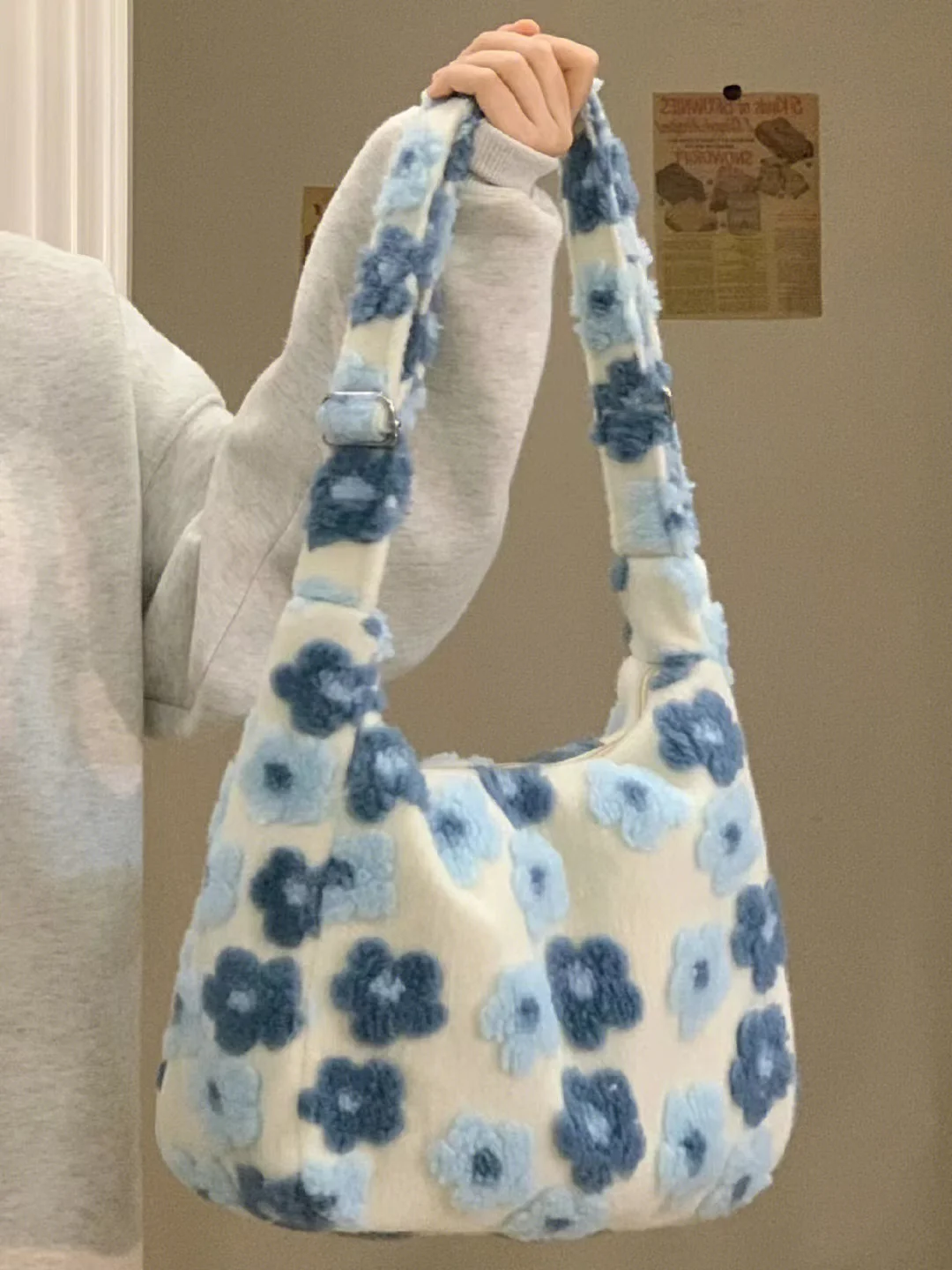 Temperamento requintado impresso casual versátil saco de deslocamento elegante ombro único crossbody saco 2025 novo saco de pelúcia