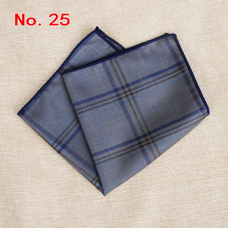 ยี่ห้อผู้ชาย VINTAGE ลายสก๊อตลายผ้าฝ้ายผ้าเช็ดหน้าพ็อกเก็ตสแควร์ Hankies Luxury หน้าอกผ้าเช็ดตัวงานแต่งงานของขวัญปาร์ตี้