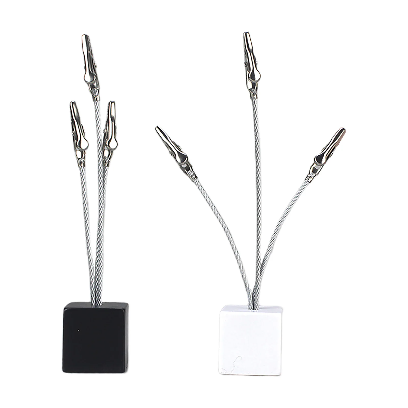 3 Wire Memo clip Cube Picture Note card holder Desk Paper Photo Clips Alligator Clamp Table Stand Place Office Business