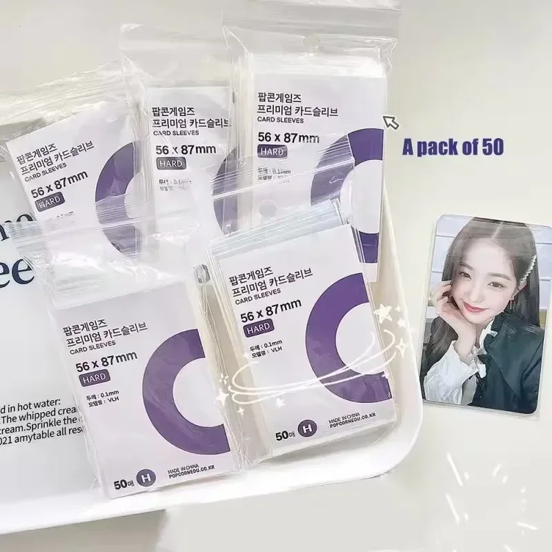 500/10PC Corea Buste per carte HD Trasparente Kpop Idol Card Custodia protettiva Photcards Protector Photo Case Box per Popcorn Card Holder