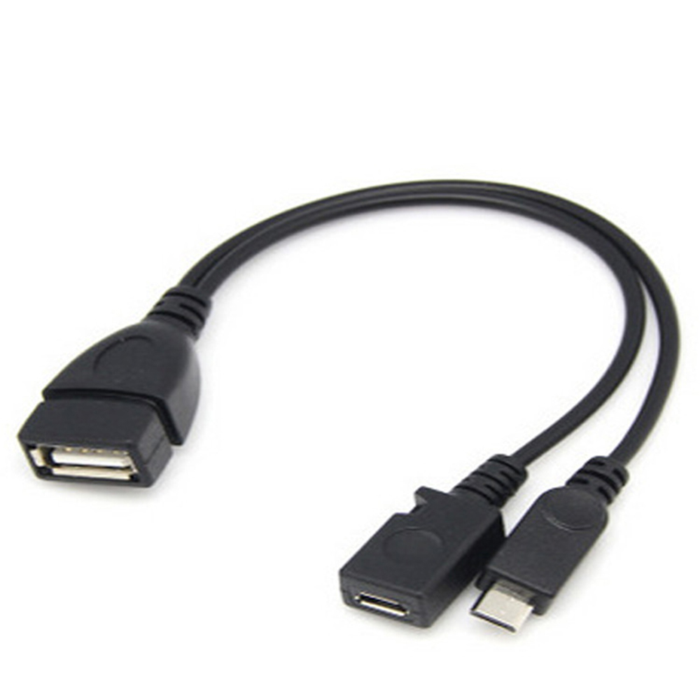 2 в 1 OTG Micro USB Host Power Y Разветвитель USB-адаптер к Micro 5-контактному мужскому и женскому кабелю для Fire Tv 3 или 2-го поколения Fire Stick