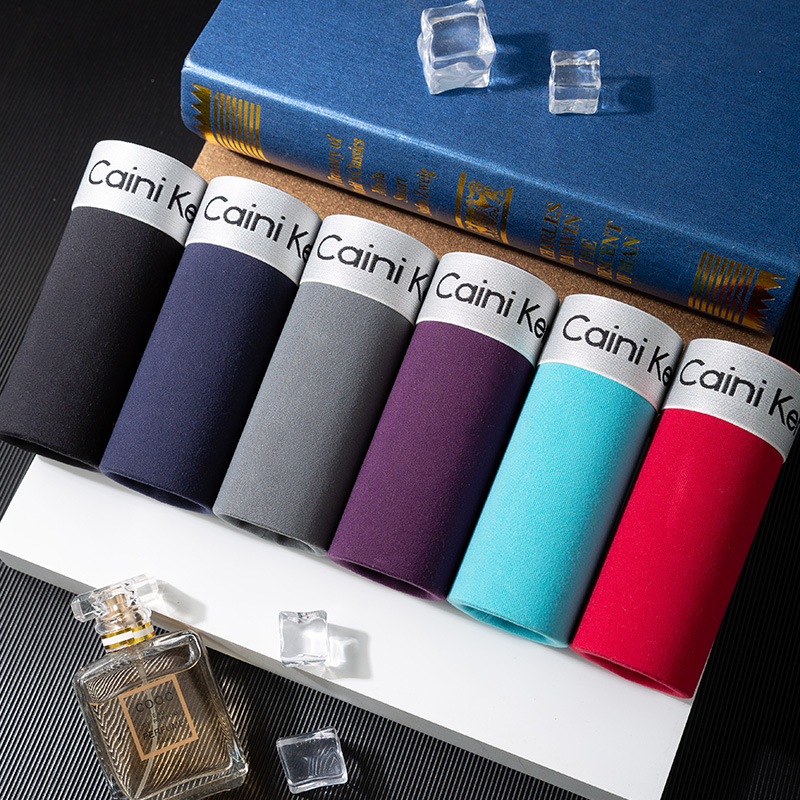 4 ชิ้น/ล็อตผู้ชายชุดชั้นในแฟชั่นนักมวยสีทึบกางเกงขาสั้นผู้ชายเซ็กซี่สบายBreathableยกสะโพกชุดชั้นในสําหรับชาย