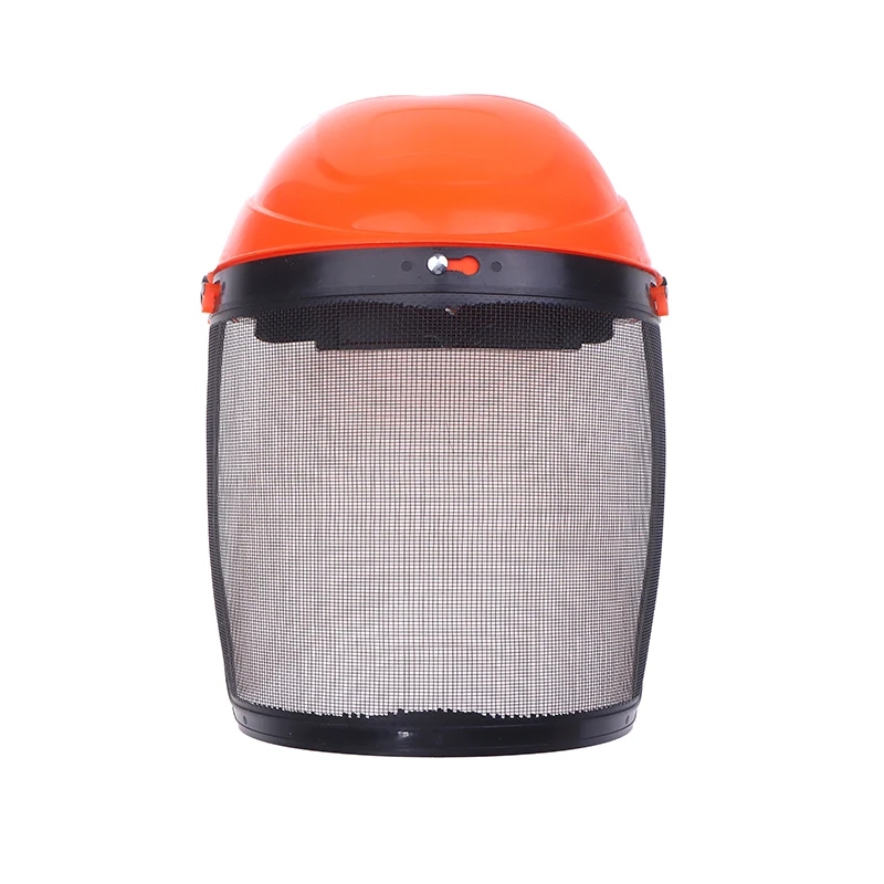 Casco de seguridad de cara completa con máscara protectora de malla para cortadora de césped de jardín, desbrozadora, protección forestal, 1 ud.