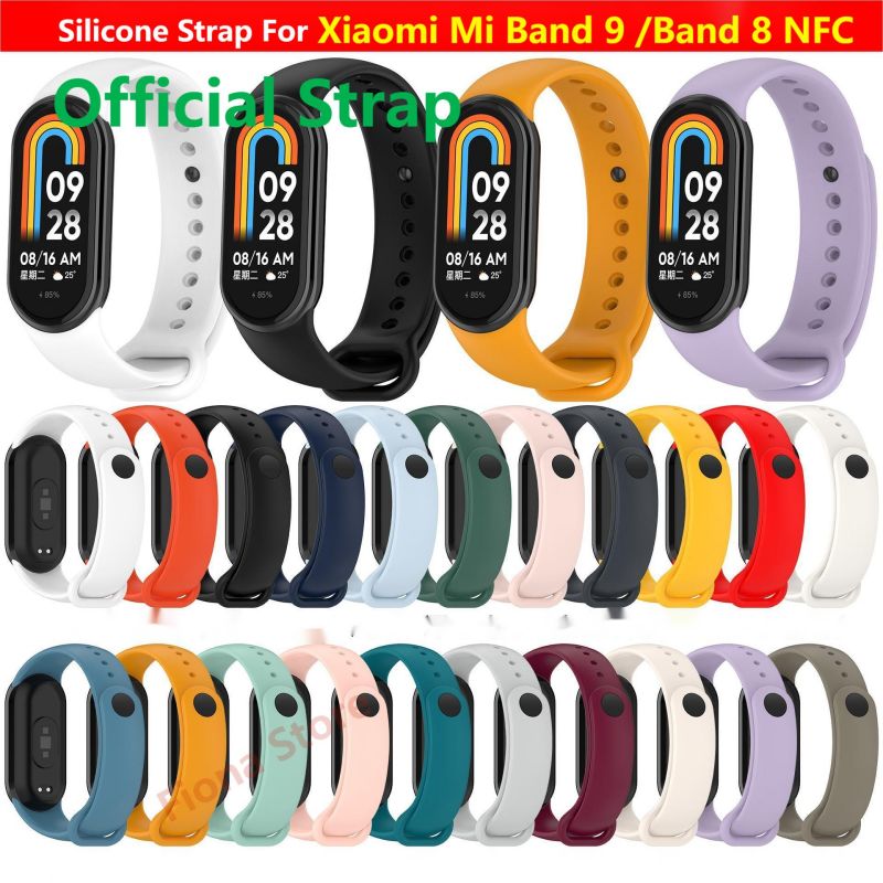 Correa de silicona para Xiaomi Mi Band 9 8, reloj inteligente deportivo, pulsera Original Band9 Band8 NFC, funda de accesorios
