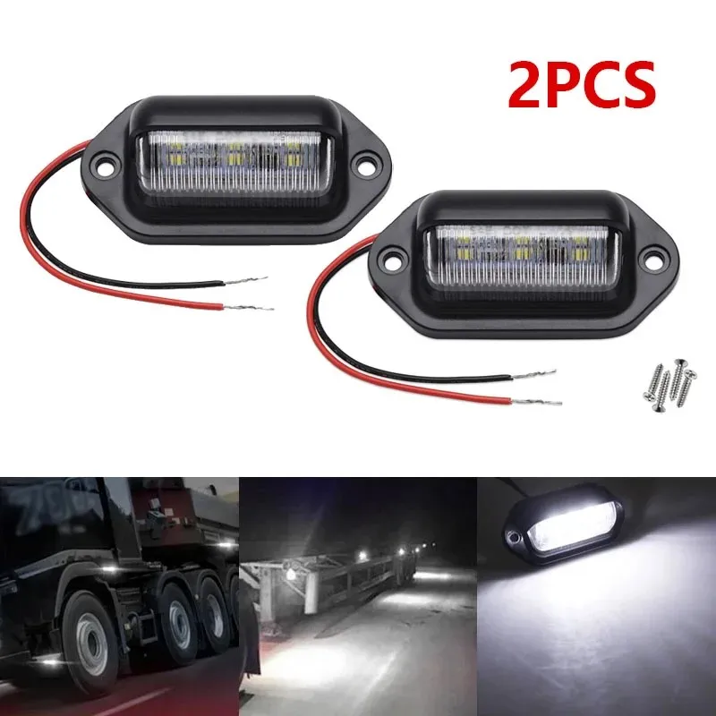 6 led luz da placa de identificação do carro para suv caminhão reboque van tag passo lâmpada lâmpadas brancas produtos do carro luzes da placa de licença