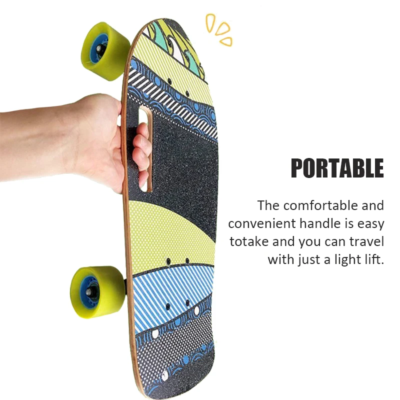 แบบพกพามินิสเก็ตบอร์ด 19 นิ้วสเก็ตบอร์ด Maple ความเร็วสูง Drift Cruiser สเก็ตบอร์ดสําหรับเด็กผู้ใหญ่เริ่มต้นสัตว์เลี้ยงสุนัข
