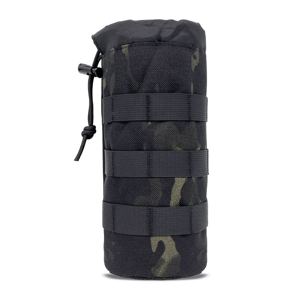 Tactische Molle Waterfles Tas Outdoor Camo Jacht Camping Wandelen Trekkoord Houder Multifunctionele Fles Opbergtas Zak