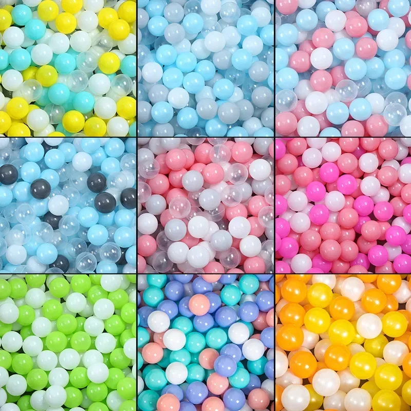 50pcs Blue Ball Pit Balls Ocean Balls for Babies Ball Pit Children Soft Plastic Pool Balls Parties Playground Toys Pool Ball New