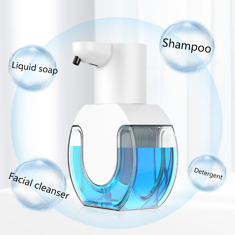 Soap Dispensers Touchless Automatic Foam Bathroom Smart Washing Hand Machine with USB Charging White High Quality ABS Material