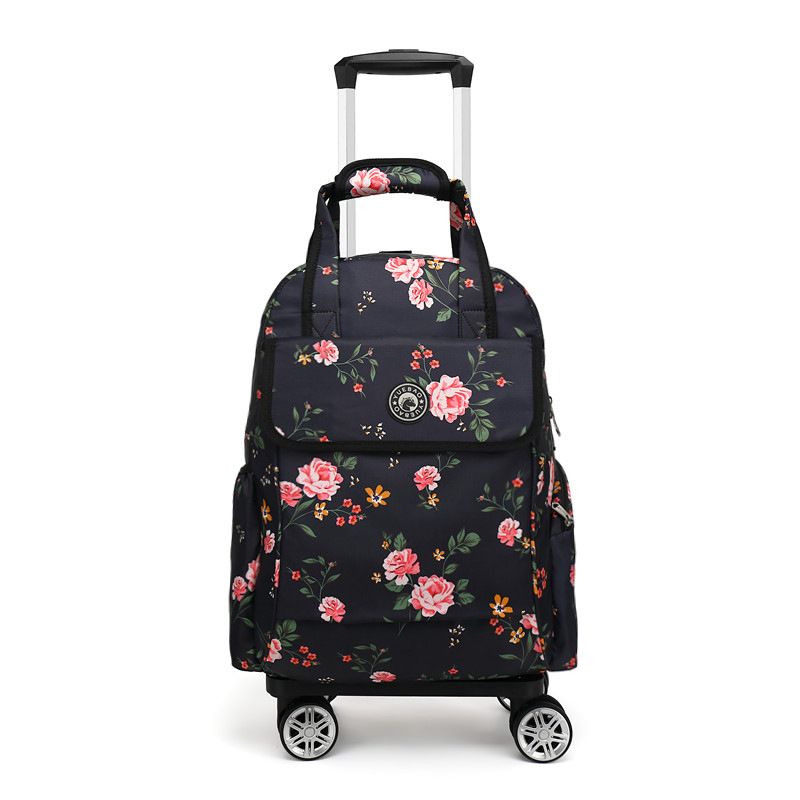 Short-haul Boarding Universal Trolley Backpack Lightweight Folding Handbag Backpack Spinner Wheel Roller Suitcase
