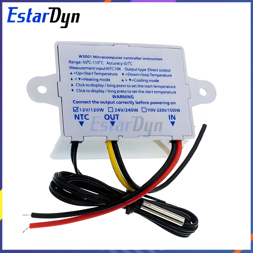 Regolatore di temperatura digitale per microcomputer XH-W3001, interruttore elettronico intelligente di controllo della temperatura, display digitale