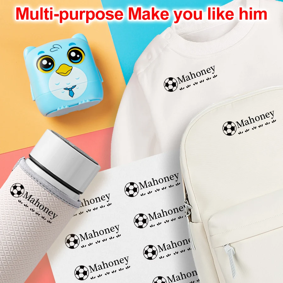 Custom personalized Baby Name Stamp Custom-made DIY Gift for Children Seal Student Clothes Chapter Not Easy to Fade Security Toy