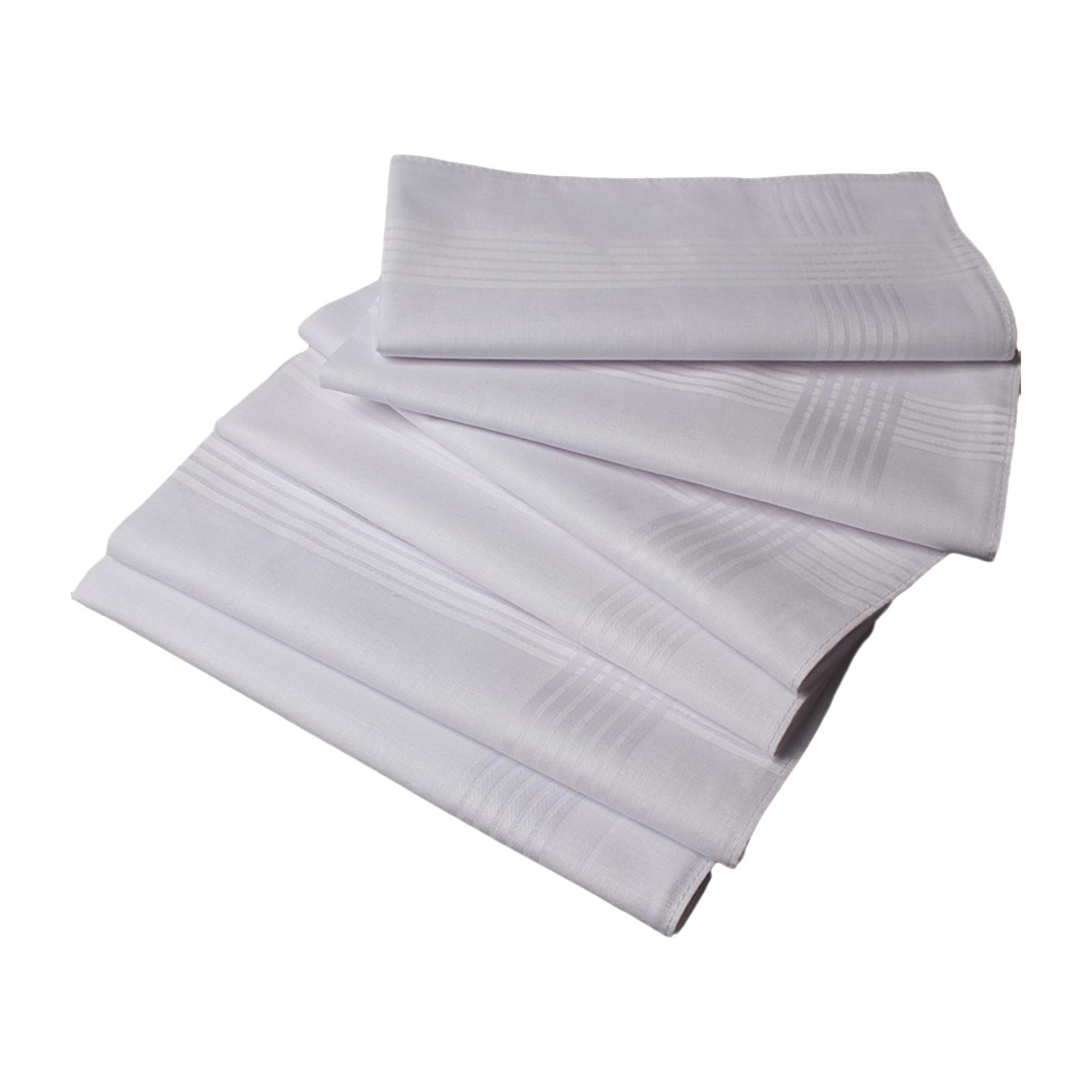 6 pçs branco dos homens lenço hankies penteado presente macio bolso quadrado para o pai festa de casamento dos senhores uso diário