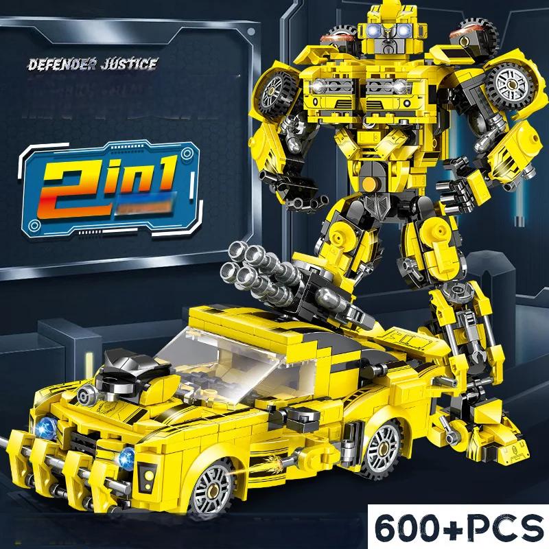 ชุดอาคาร ToylinX 463 ชิ้น หุ่นยนต์แปลงร่างสะสมและชุดบล็อกอาคารรถบรรทุก ของขวัญ Hallowmas สําหรับเด็ก