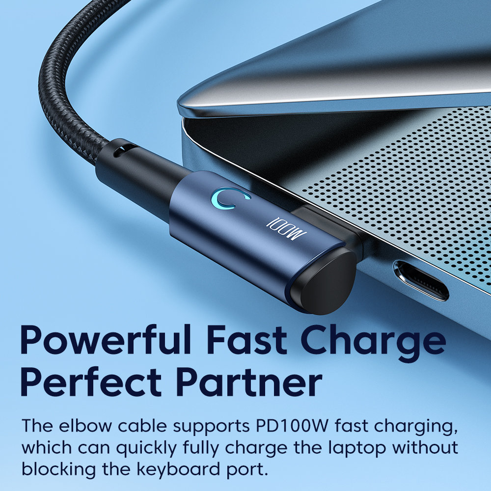 Toocki 100W USB C a USB C Cable 90 grados para iPad MacBook Pro Xiaomi Samsung Huawei carga rápida tipo C Cable de fecha