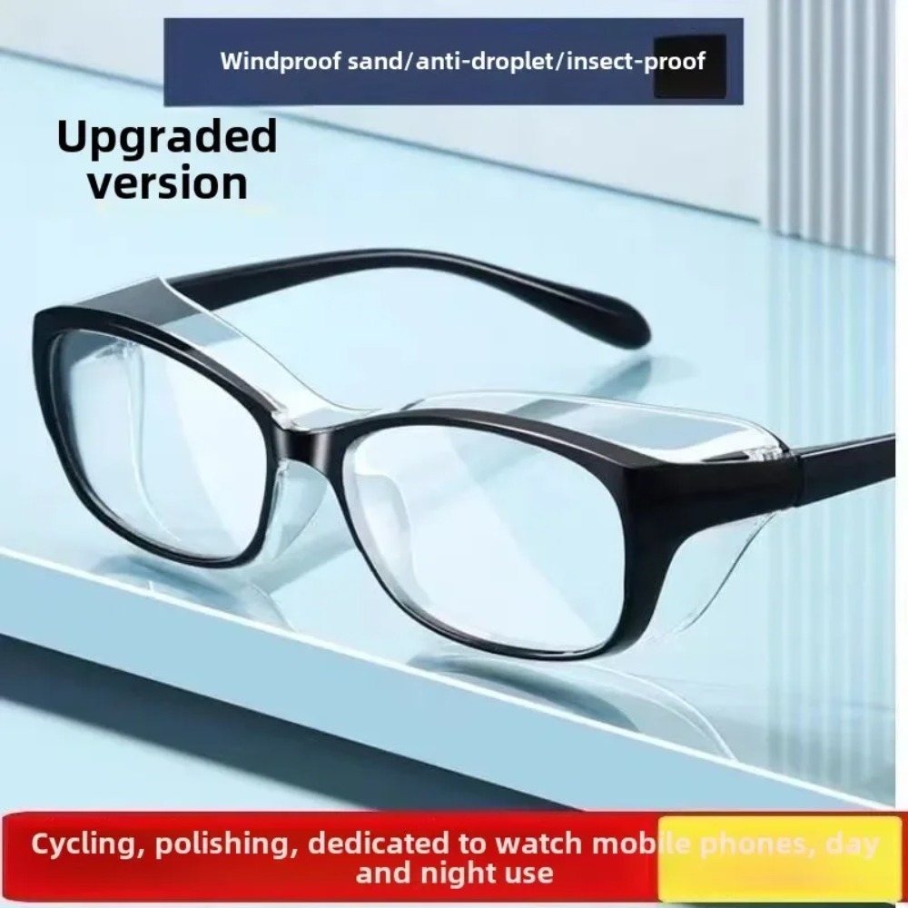 Windproof Transparent Sand-proof Anti-shock Biking Safe Goggles Anti Blue Light Pollen Security Protection Safety Glasses 10 sol