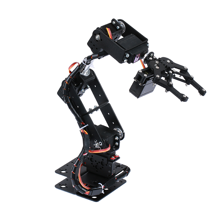 Arduino、6 dof、金属合金、メカニカルアーム、クランプクロー、3Dファイル、オープンソースコード、diyキット、mg996rのロボットの追跡