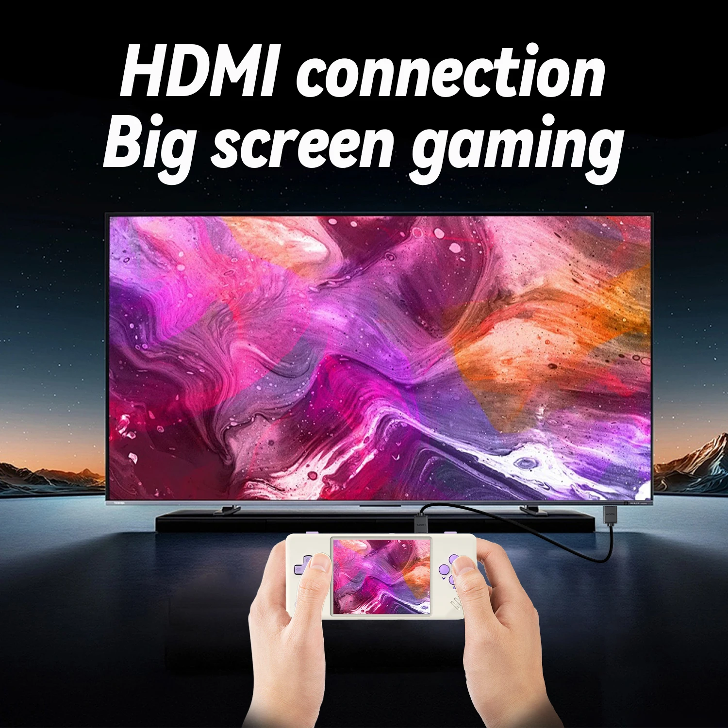 ANBERNIC-RG28xxポータブルゲームコンソール,TV-HDMI出力,64 GB,5000以上のゲーム,2.83インチ,640x480 IPS画面,Linuxシステム,3100mAh