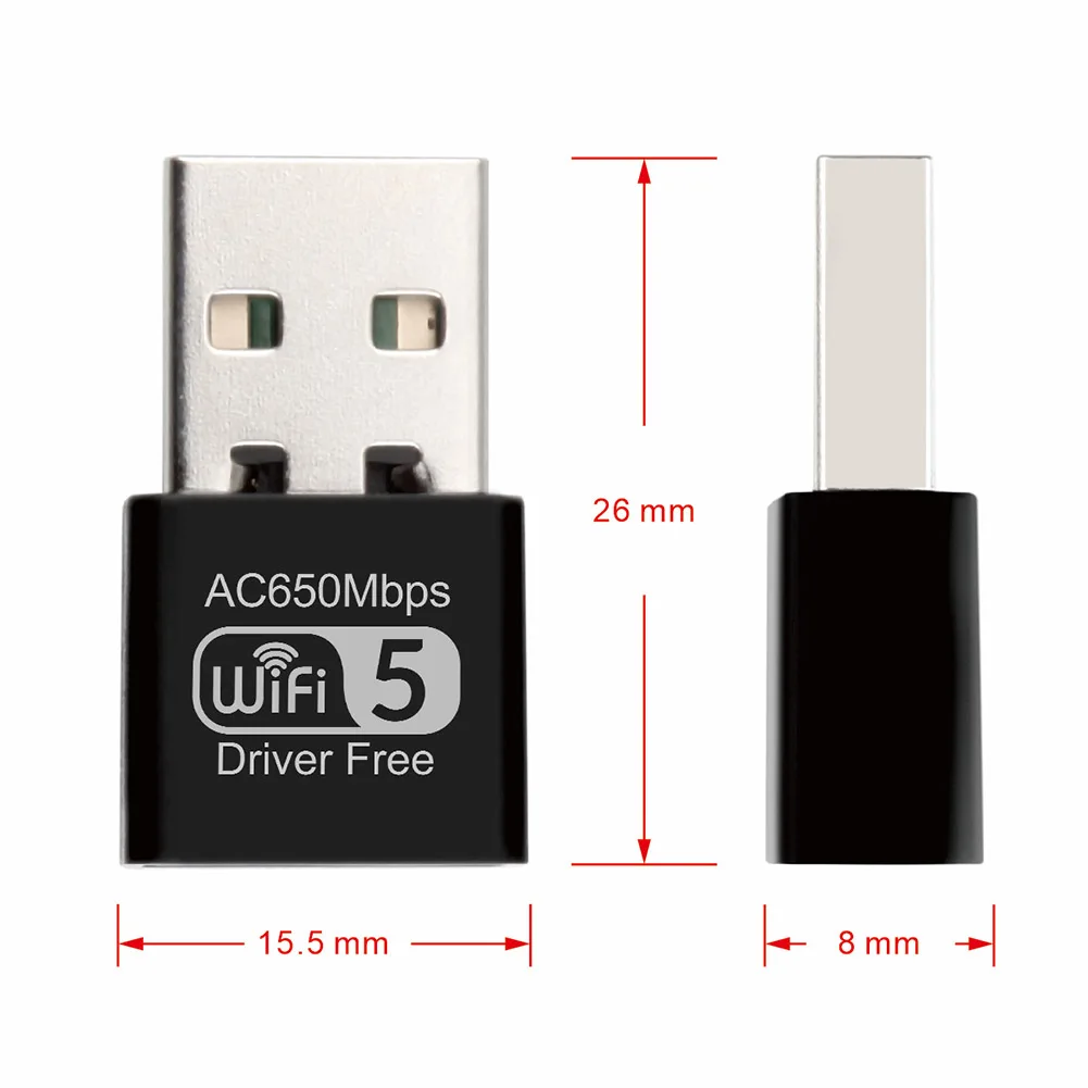650 Мбит/с USB Wi-Fi адаптер двухдиапазонный 2,4G/5,8 ГГц сетевая карта 300 Мбит/с Ethernet WIFI сетевой адаптер Dongle беспроводной Wi-Fi приемник