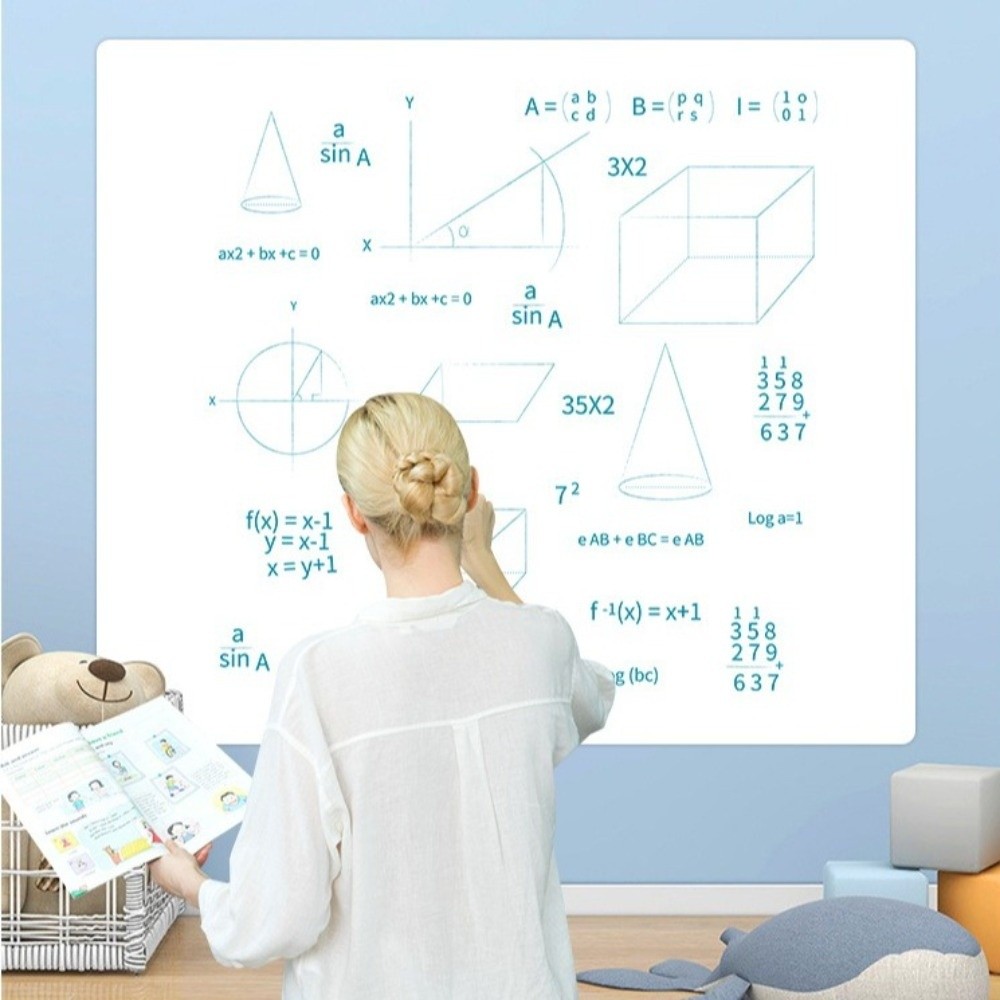New Electrostatic Whiteboard Sticker Removable Reusable Teaching Graffiti Drawing Board Household PP Erasable Whiteboard