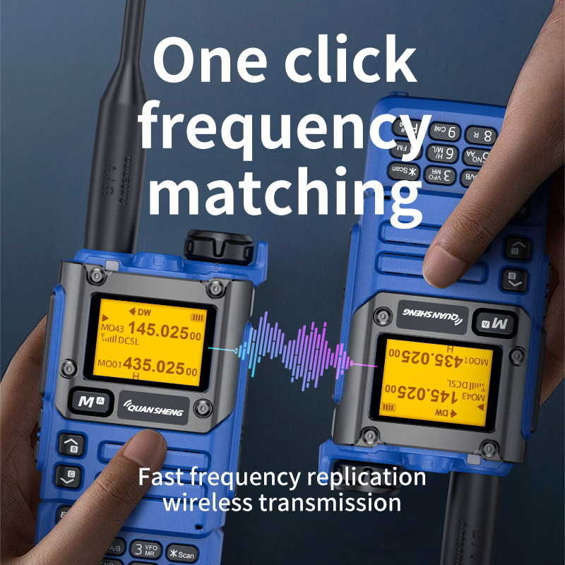 Quansheng UV-K6 Walkie Talkie 5W Air BandวิทยุTyep C Charge UHF VHF DTMF FM Scrambler NOAAไร้สายความถี่สองทางCBวิทยุ