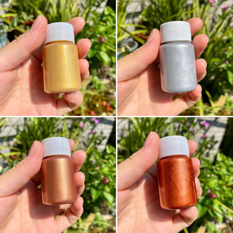 20ml/병 금속 진주 빛 아크릴 페인트 손으로 그린 ​​방수 DIY 석고 인형 색칠 모델 낙서 공예 페인트