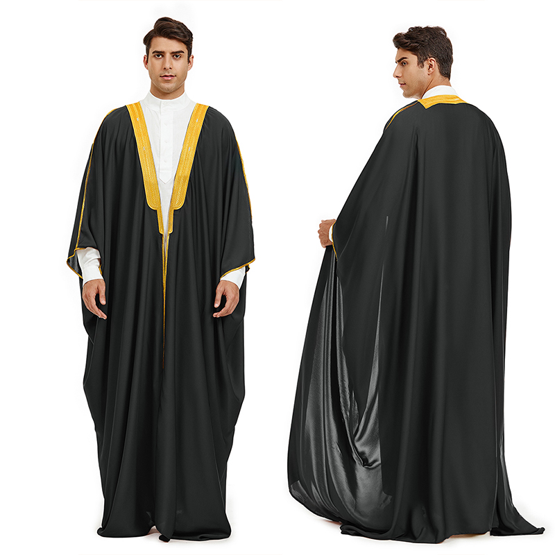 Groothandel Hoge Arabische Mantel Islamitische Moslim Dubai Mannen Hoge Abaya Eid Arabische Hoge Saudi Mannen Gewaad