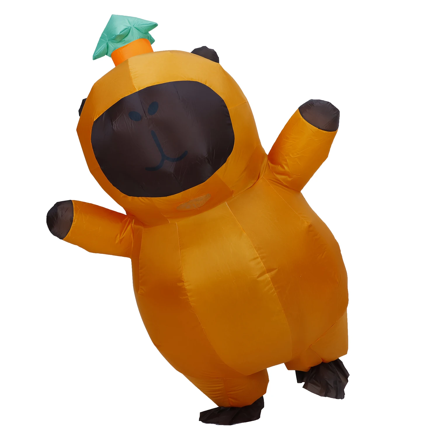 성인을위한 풍선 만화 Capibara 의상 멋진 할로윈 코스프레 파티 드레스 성능 풍선 의류 에어 블로우 슈트