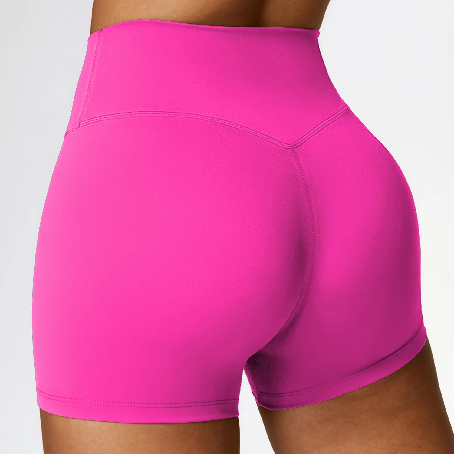 Pantaloncini da yoga sportivi da donna Vita alta sollevamento fianchi fitness corsa ciclismo pantaloncini da yoga a 3 punti da donna traspiranti ad asciugatura rapida