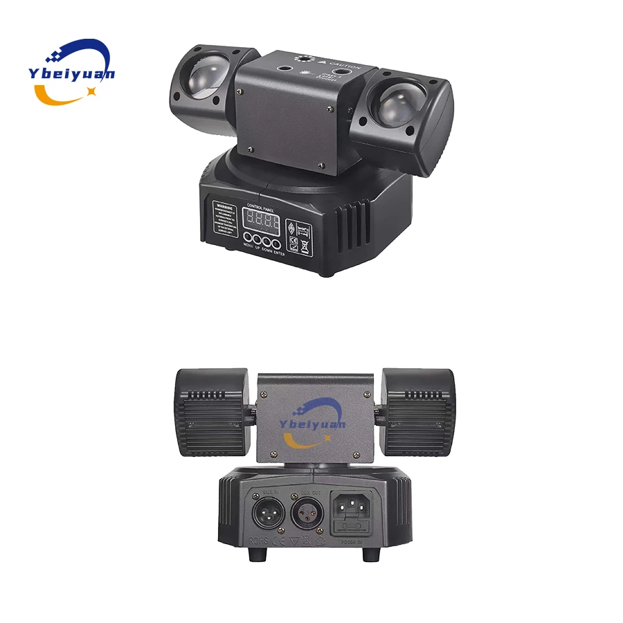 Ybeiyuan ใหม่ LED หมุนลําแสงเลเซอร์ Strobe 3-in-1 Disco Light DMX512 DJ Bar Club Party งานแต่งงานคริสต์มาสผล Stage Light
