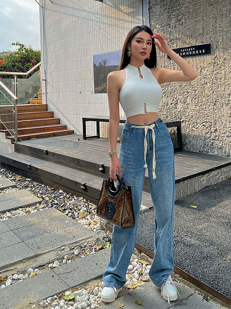 HELIAR 女性のセクシーなタンクトップシックな Y2K トップスホルターオフショルダートップスクロップトップス弾性固体タンクトップ女性の夏
