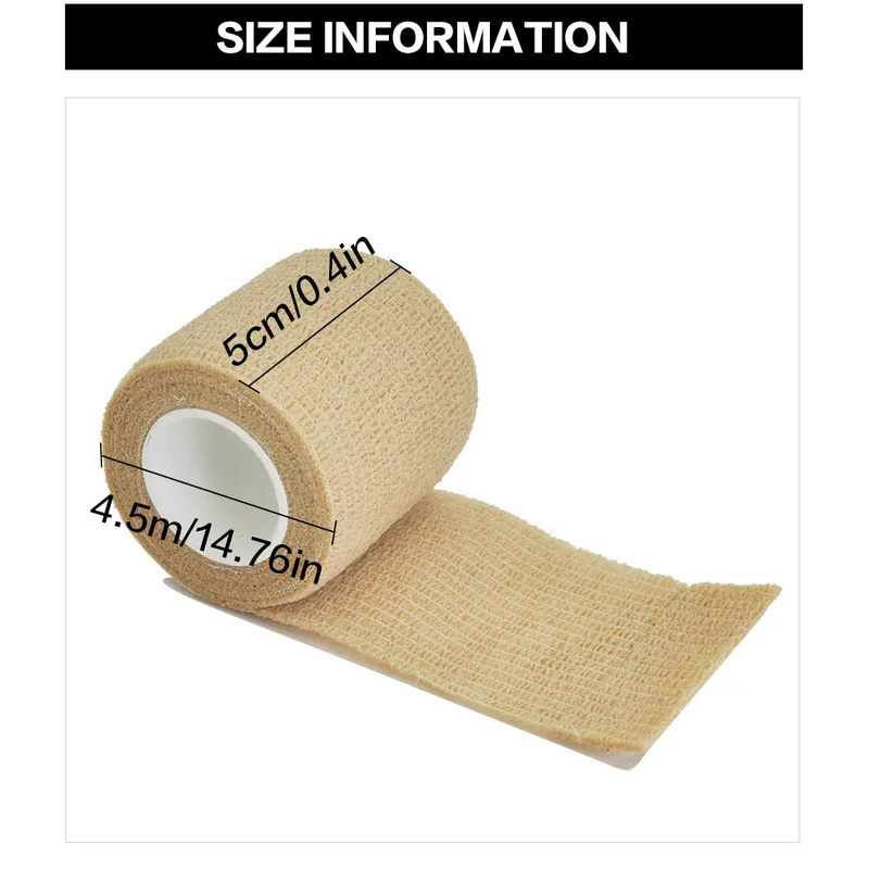 1/6 rolo 2.5/5/7.5/10cm * 4.8m bandagem autoadesiva elástica não tecida bandagem coesiva para fixação esportiva dedo pulso perna