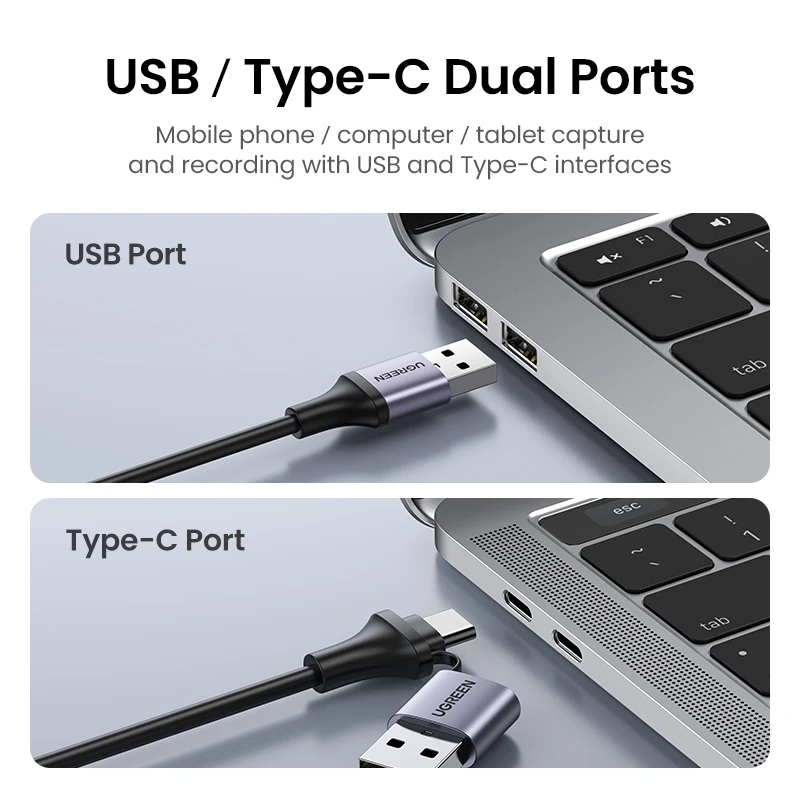 【 NEW-IN 】 Ugreen Карта видеозахвата 4K HDMI к USB/USB-C HDMI видео Захват коробка для ПК компьютерной камеры Live Stream запись встречи