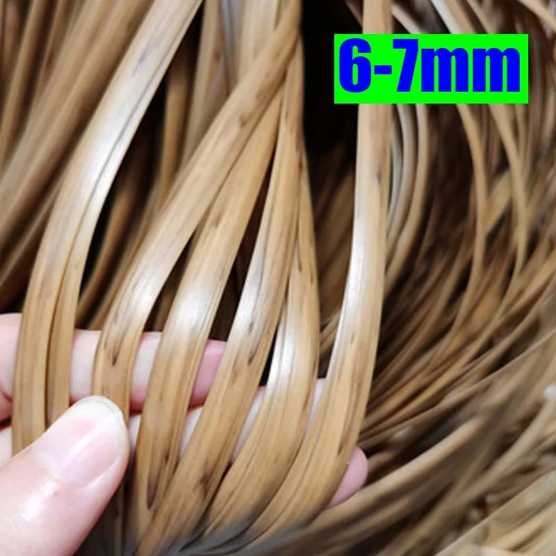500g Retro PE Gradient Flat Synthetic Rattan Material For Weaving DIY Crafts Furniture Basket Table Sofa Repair Rope